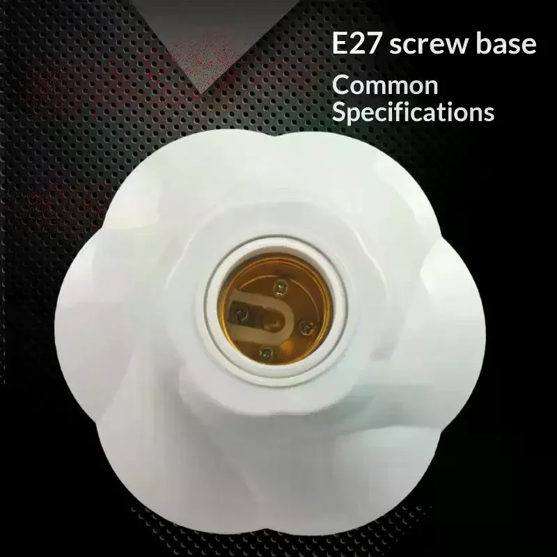 Rose Shaped Pendant Lamp Holder Minimalist White Fixed Base Socket Base Ceiling Wall Light Base Holder E27