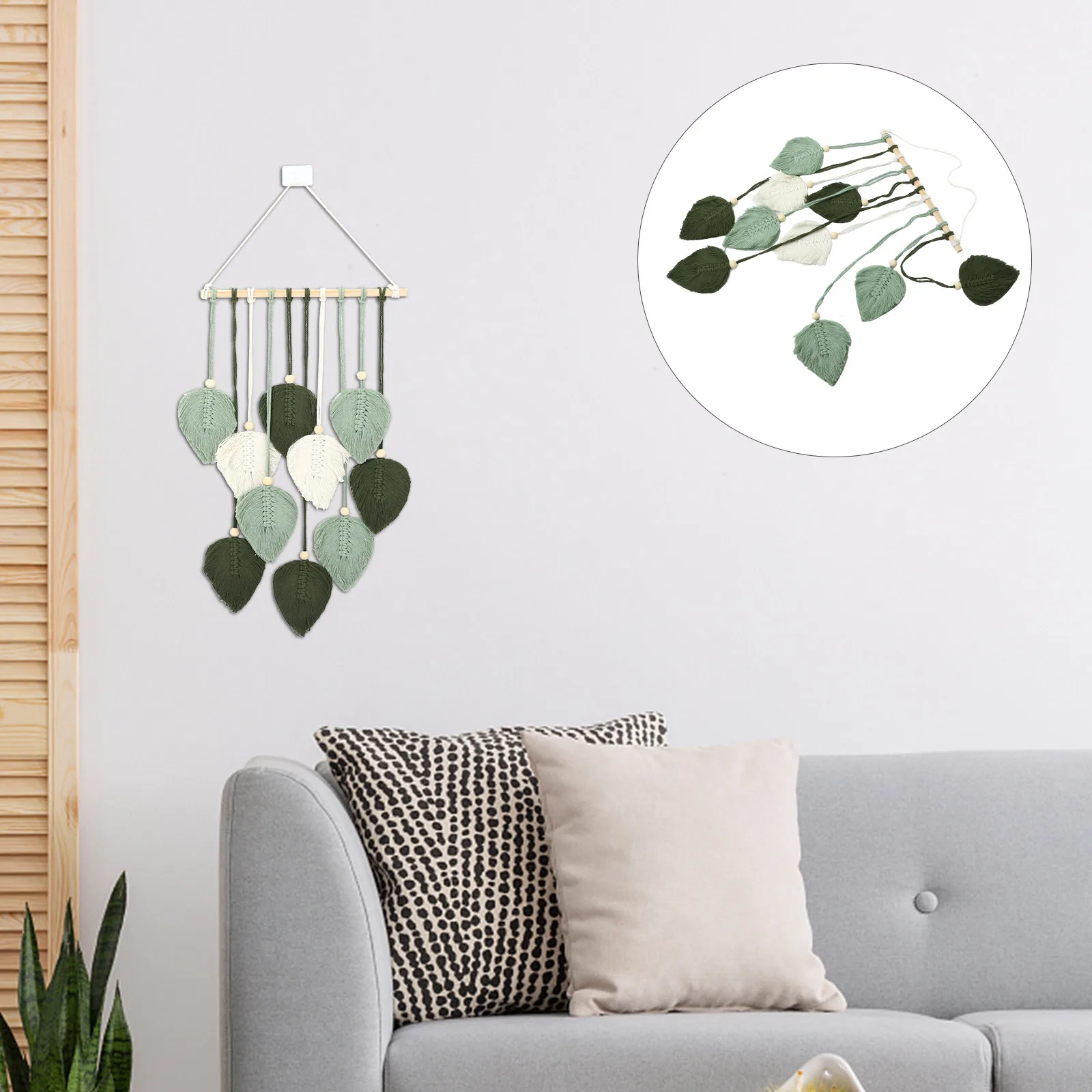 

Macrame Hanging Decor Leaf Tapestry Bohemian Style Home Bedroom Wall Art Hanging Tapestry Wall Decor For Living Room