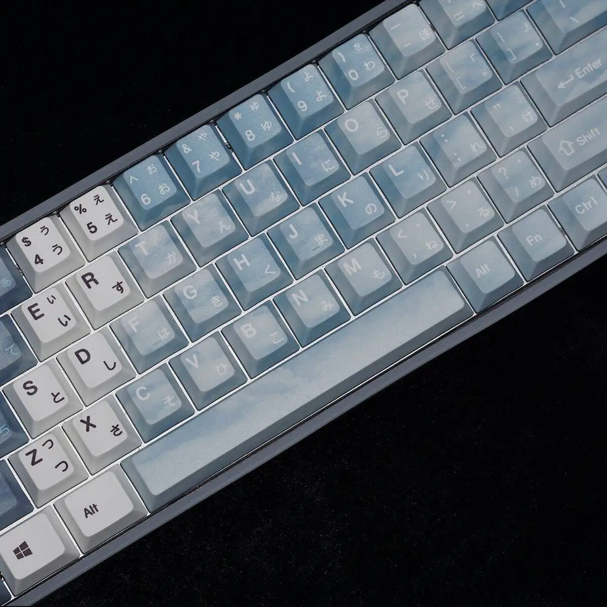 Snow Girl Clear Sky Theme Keycap Full Set 130 Keys Japanese PBT Cherry Profile Dye Sub Keycap for MX Mechanical Keyboard