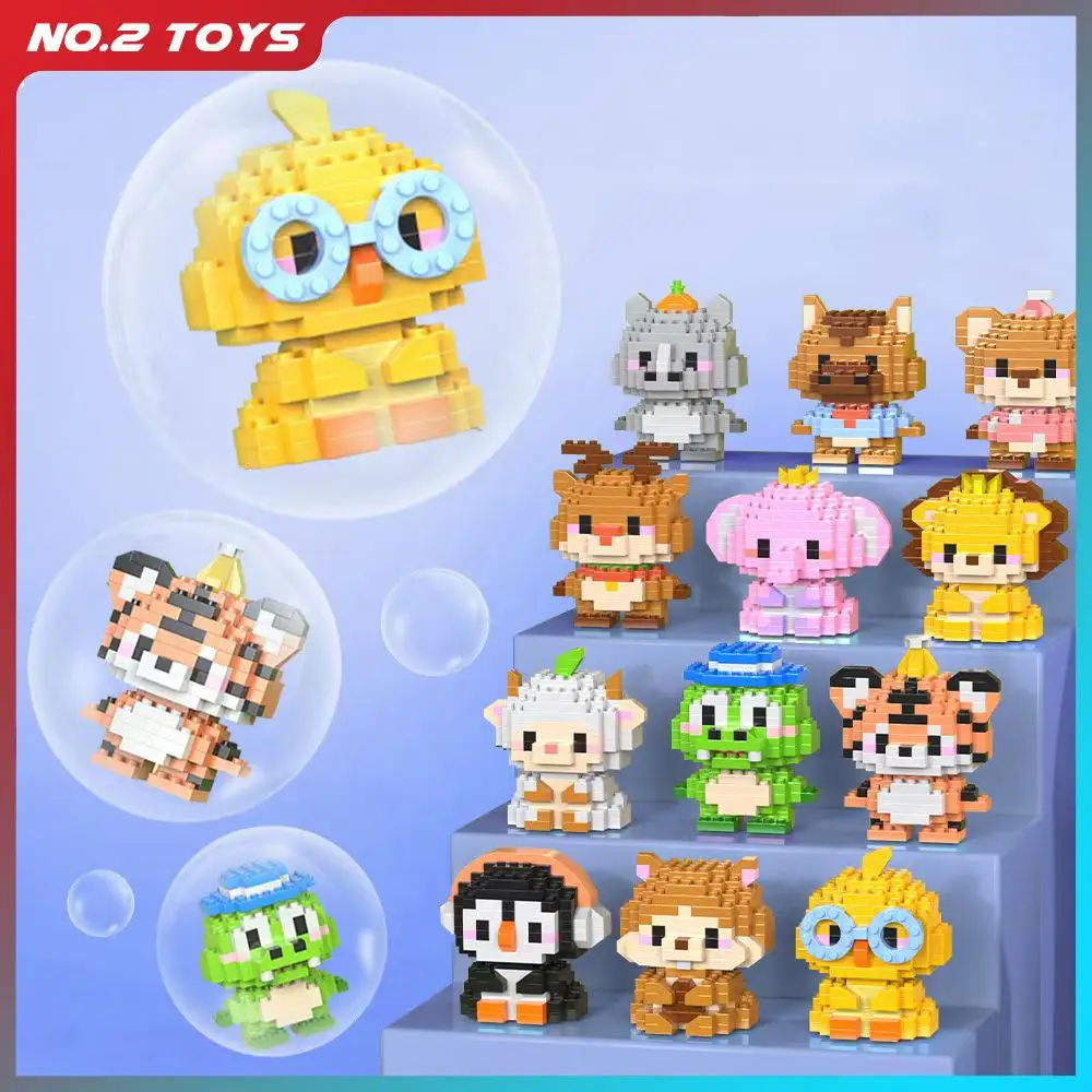 Детский конструктор «сделай сам», маленькая серия кукол-животных, креативный домашний декор, Лев, тигр, олень, бриллиант, микро-конструктор, детские игрушки