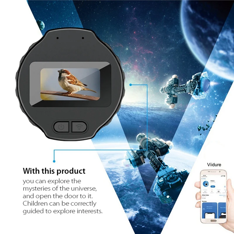 New Microscope V13 Wifi HD Electronic Eyepiece Camera 1.5Inch Screen Optical Eyepiece Recorder Bird-Watching Telescope