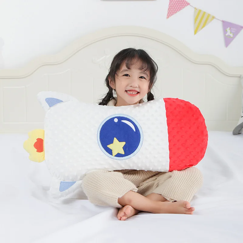 Bantal bayi 1-8 tahun dilepas dicuci kacang beludru bantal katun memori kartun baru TK bantal tidur siang