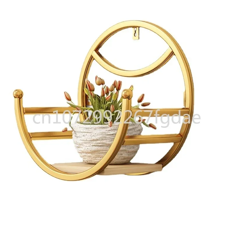 Wrought Iron Balcony Wall-mounted Flower Stand，Flower Rack on Restaurant Wall，plant Storage Shelves on The Living Room Wall