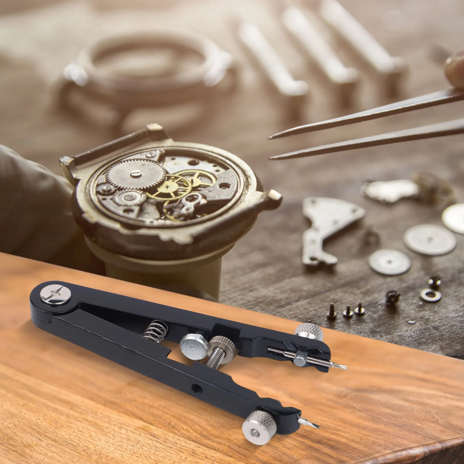 Herramienta para el mantenimiento de relojes, herramienta para barras de resorte, kit de alicates ajustables para reparación de relojes, herramienta de reparación, reemplazo de correa de reloj