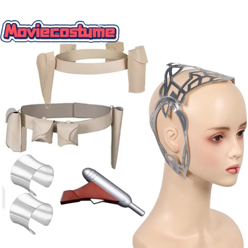 

Пояс для косплея Padme Cos Amidala Женский, ремень с париком, фантазия в космическом стиле, аксессуары для костюмов на Хэллоуин, карнавал