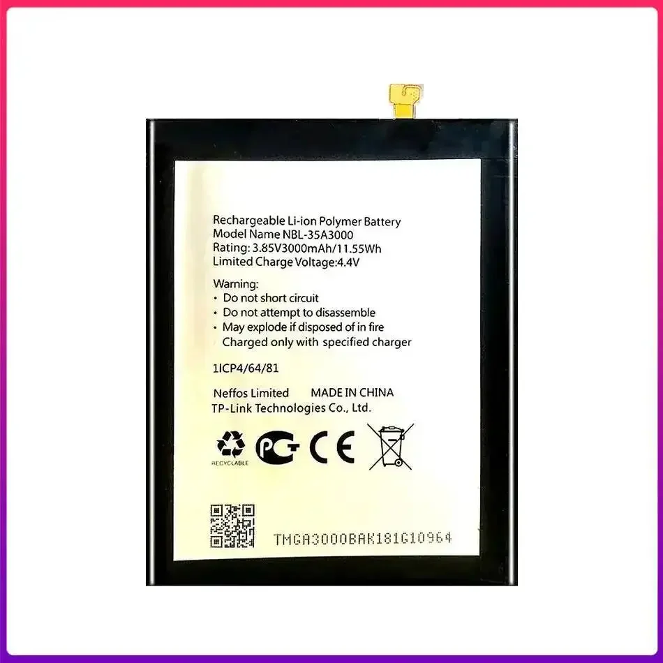 For TP-Link Neffos X1Max TP903A TP903C Mobile Phone Battery Nbl-35A3000 High Quality 3000mAh Fast Shipping