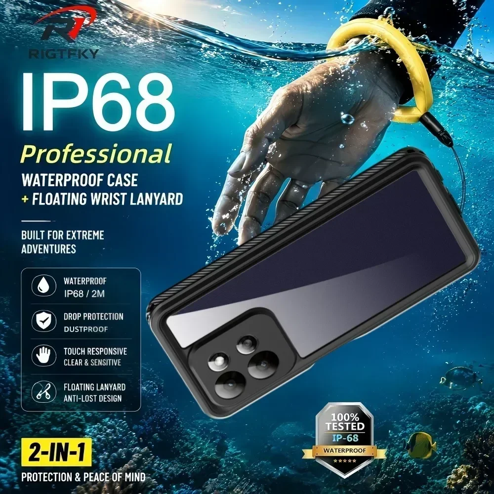 IP68 Waterproof Case for Motorola Moto G Power Play 5G 2026 360° Full Body Protection Shockproof Cover Swimming & Diving Covers