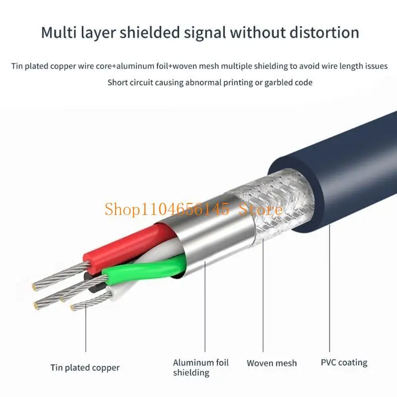 5asd USB to Serial RS232 Converter Cable Efficient and Convenient USB Port DB9 Pin Connector For Printers Windows8/10