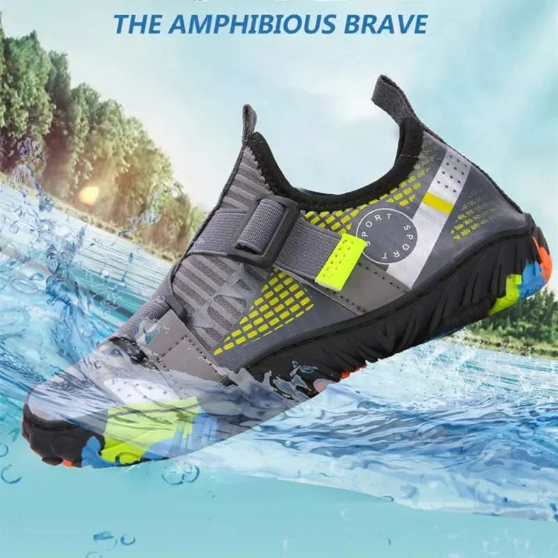 Water Shoes Men Children Beach Aqua Shoes Quick Dry Breathable Light Water Sports Shoe Non Slip Kids Fishing Surf Wading Sneaker