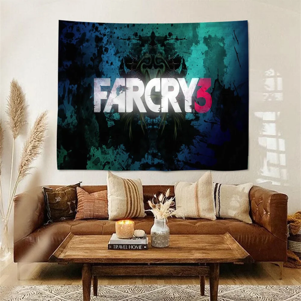 F-Far C-Cry 3 Cartoon Tapestry Art Science Fiction Room Home Decor Wall Hanging Sheets