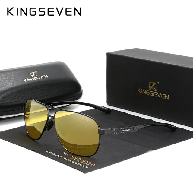 KINGSEVEN Polarized Aluminum Pilot Sunglasses – UV400 HD Mirror Lenses, Men's Aviator – view 2