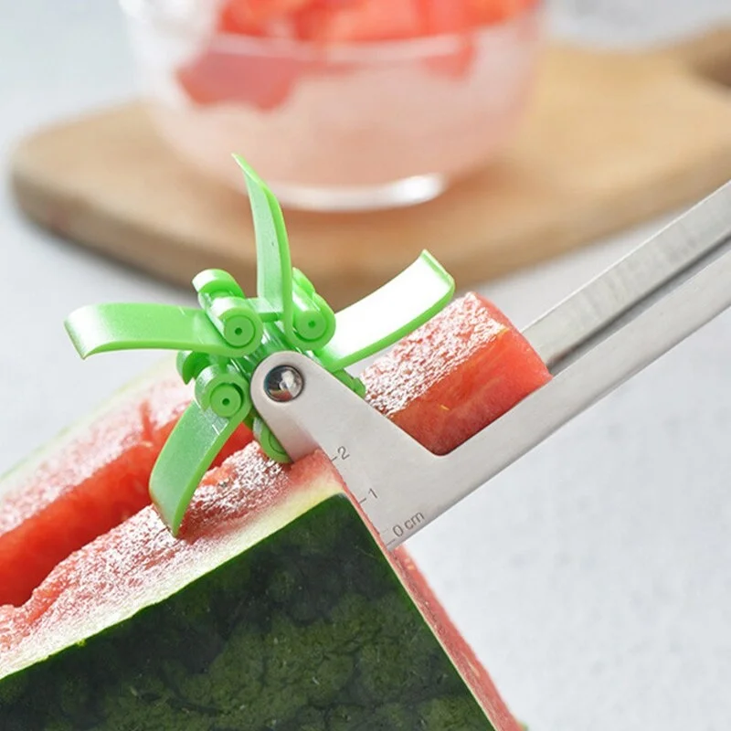 Stainless Steel Watermelon Slicer Cutter Windmill Shape Design Kitchen Gadgets Salad Fruit Slicer Cutter Tool