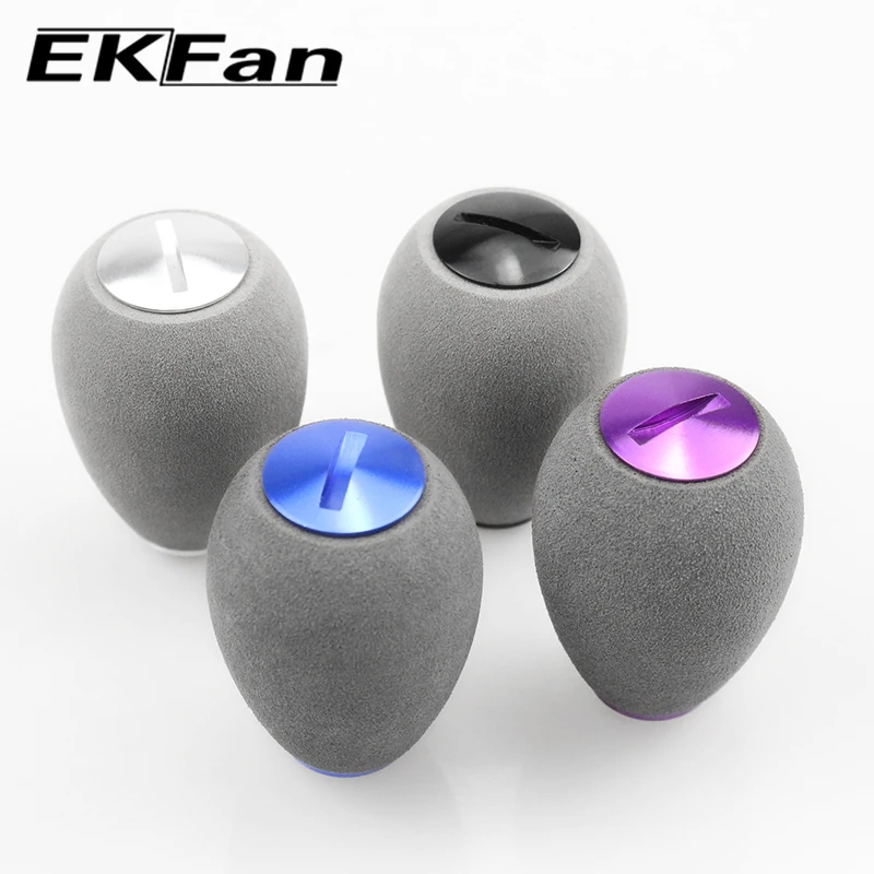 EKFan 1pc gray EVA Material Fishing Reel Handle Knobs For Bearing 7*4*2.5mm Bait casting Spinning Fishing Reels Parts