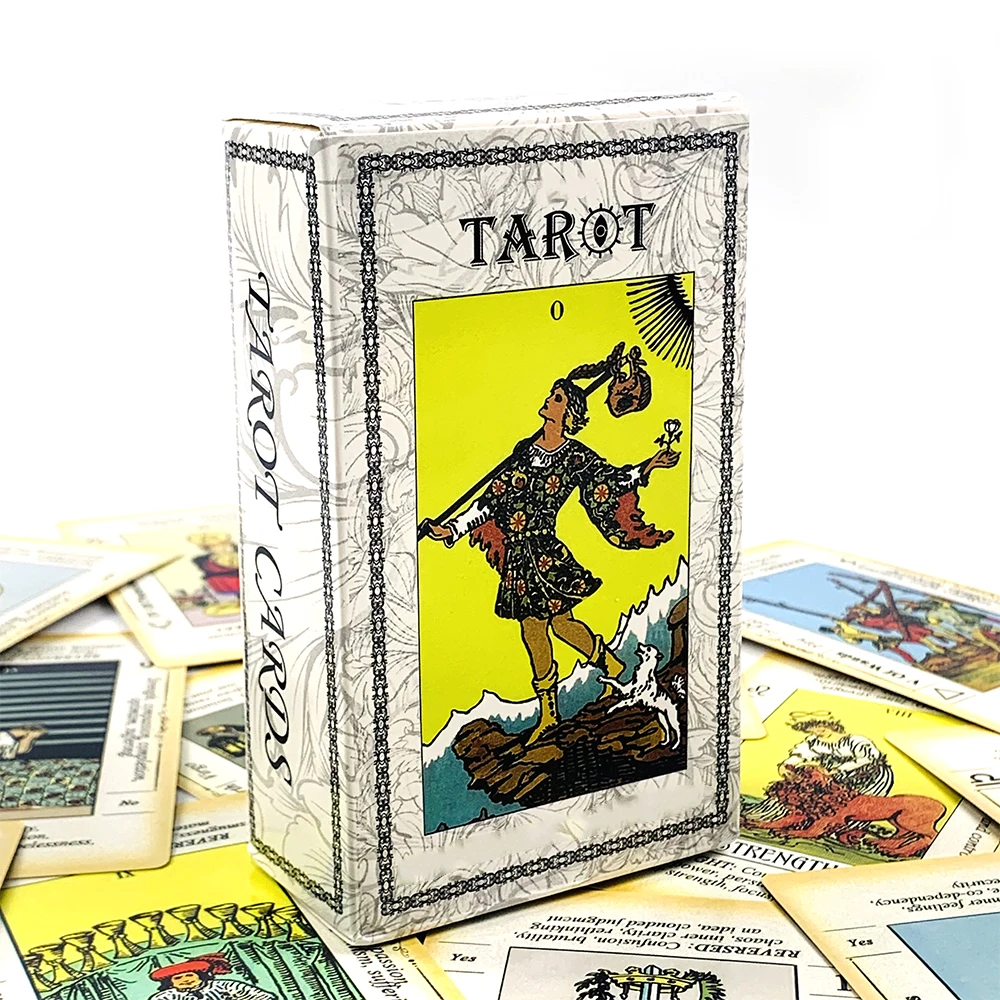 12*7CM Big Tarot Cards 78pcs Deck With Paper Instruction Manual For Beginners & Pros, Ideal For Divination, Meditation & Gifts