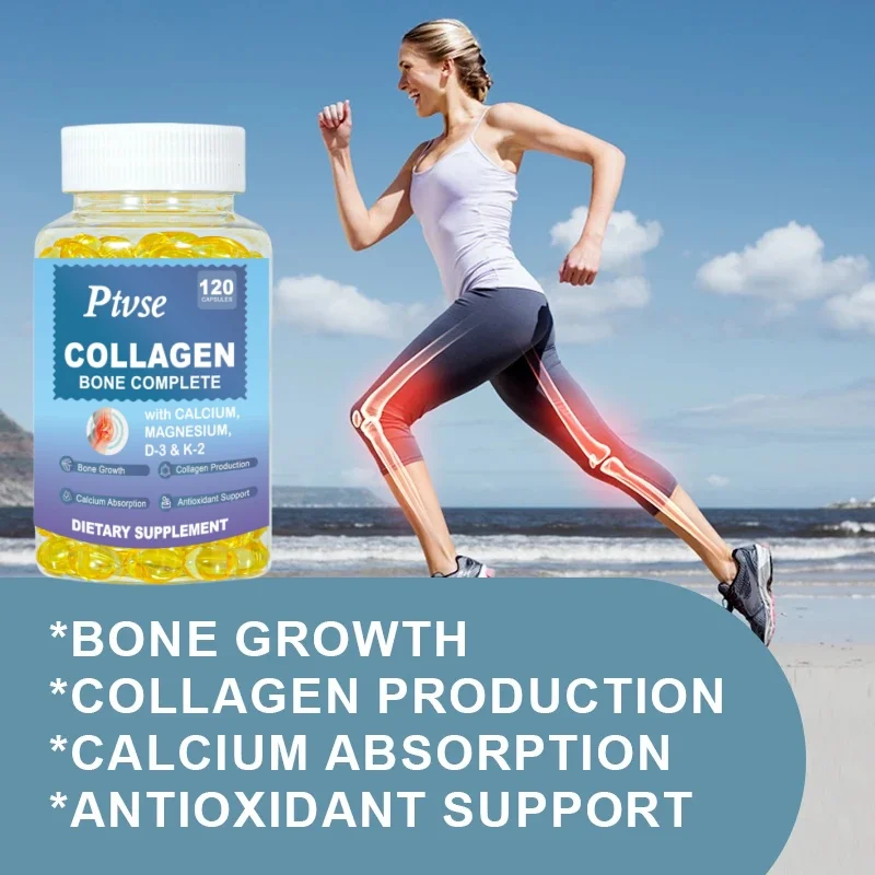 Collagen Bone Complete Capsule with Plant Calcium & Magnesium Support Bone Growth Collagen Production & Calcium Absorption