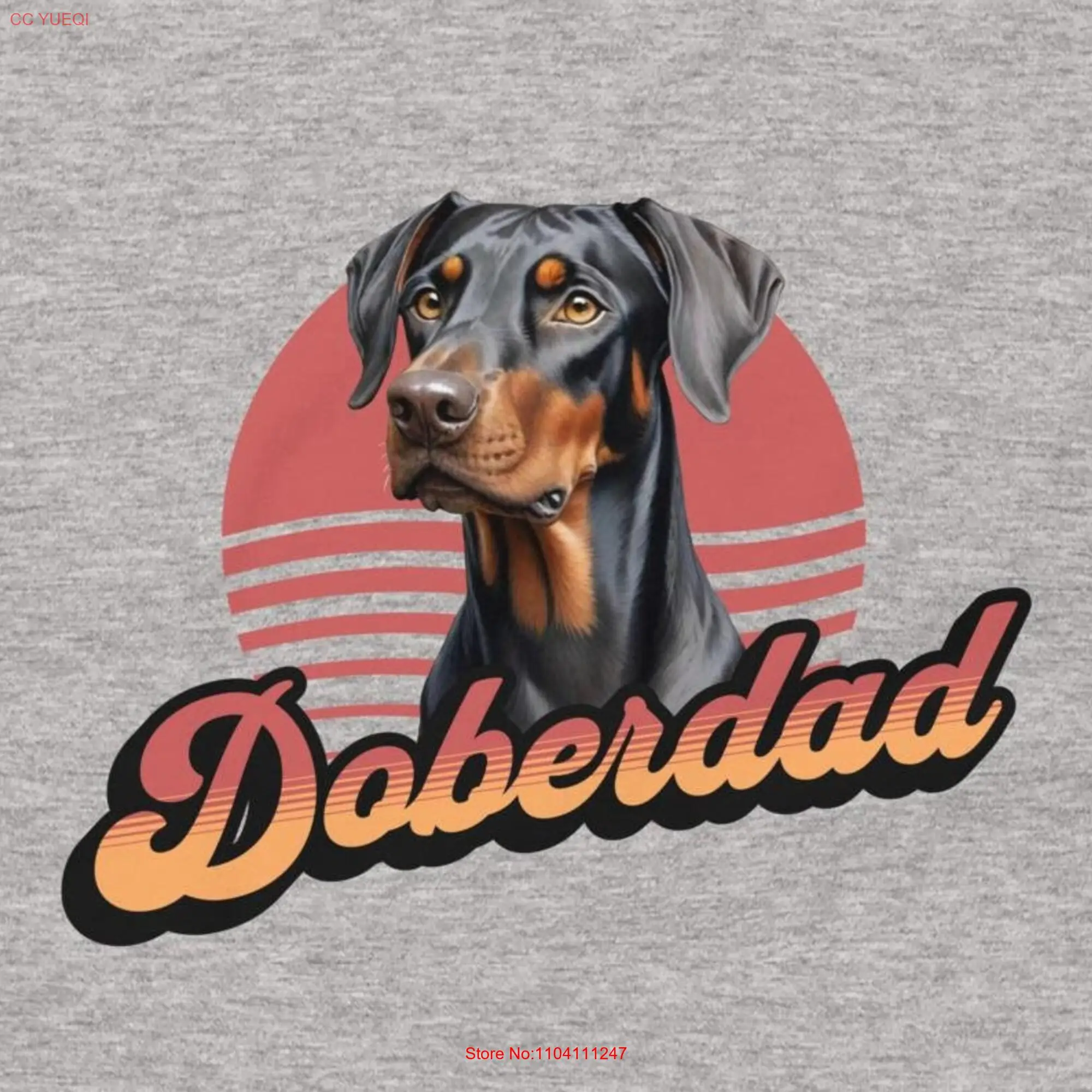 Doberman T Shirt Dobermann Dog Dad tee Father for lover owner Doberdad Daddy long or short sleeves