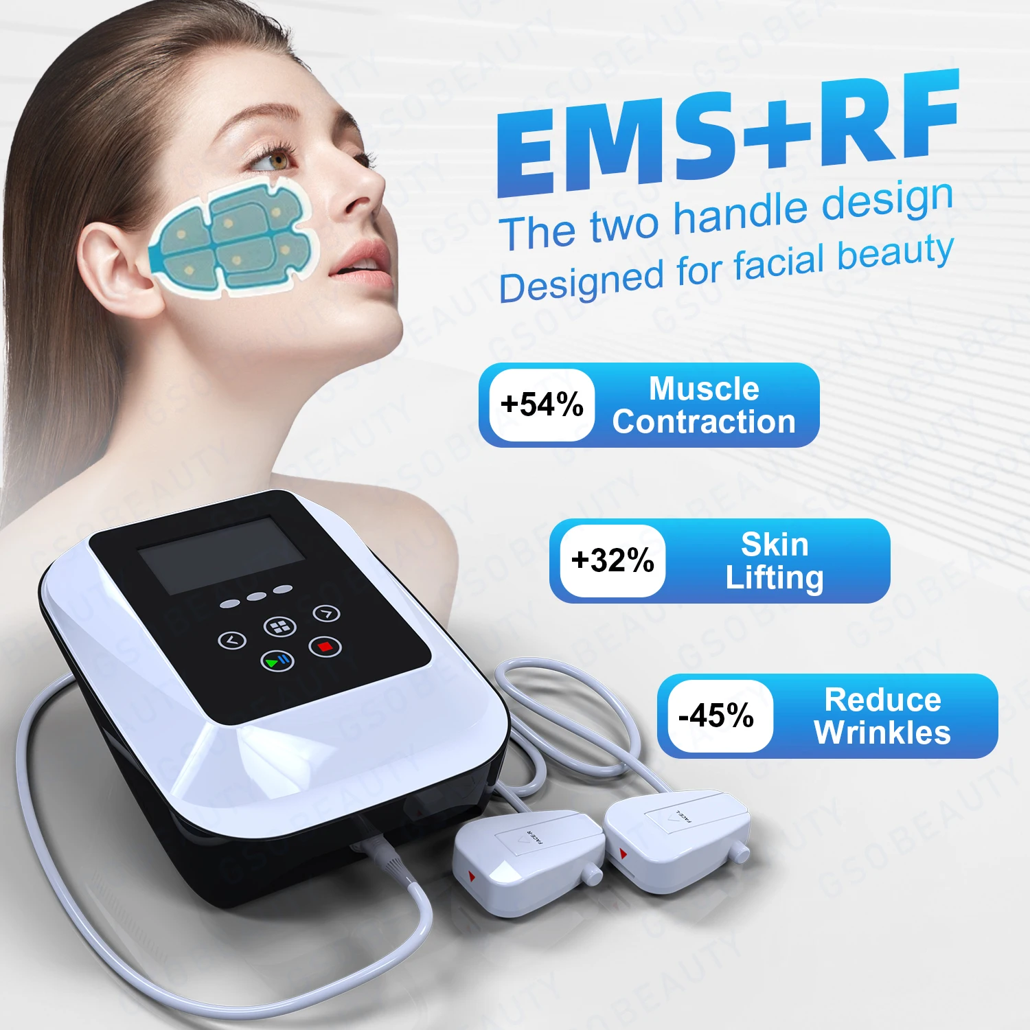 Image 4: Appareil de beauté portable, électrostimulateur facial, machine d'analyse du visage