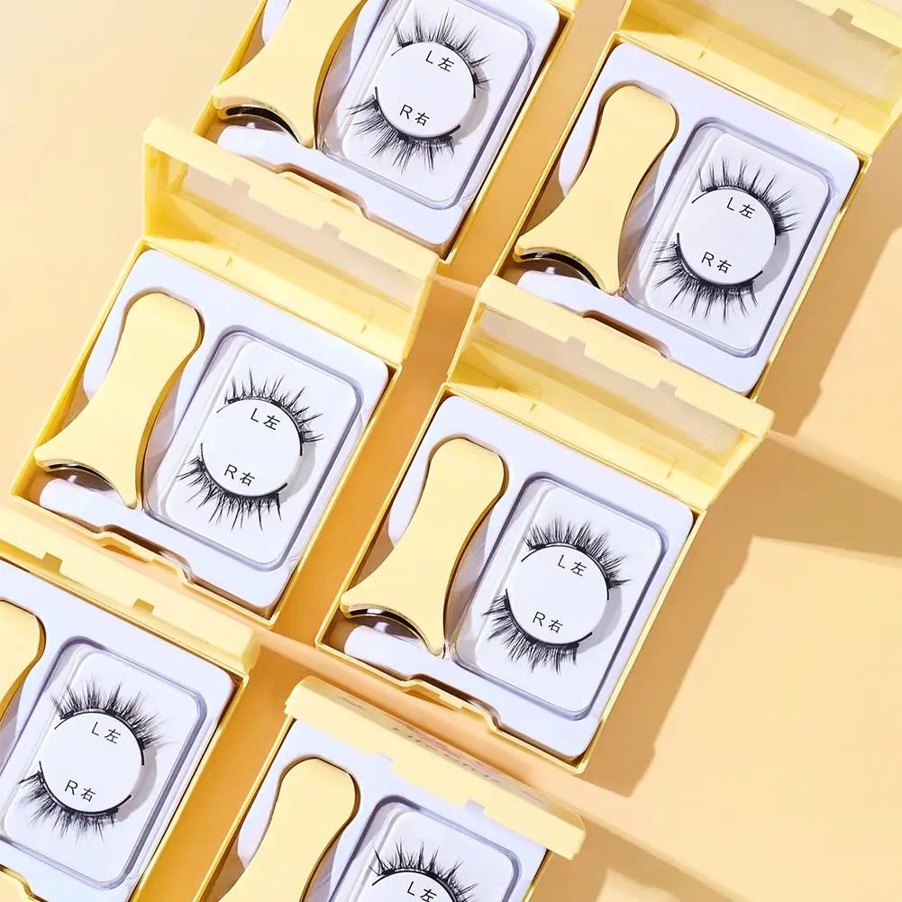 3D Magnetic False Eyelashes No Glue Needed Natural Volume Thick Eyelash Extension Makeup Tool Reusable For Daily Party