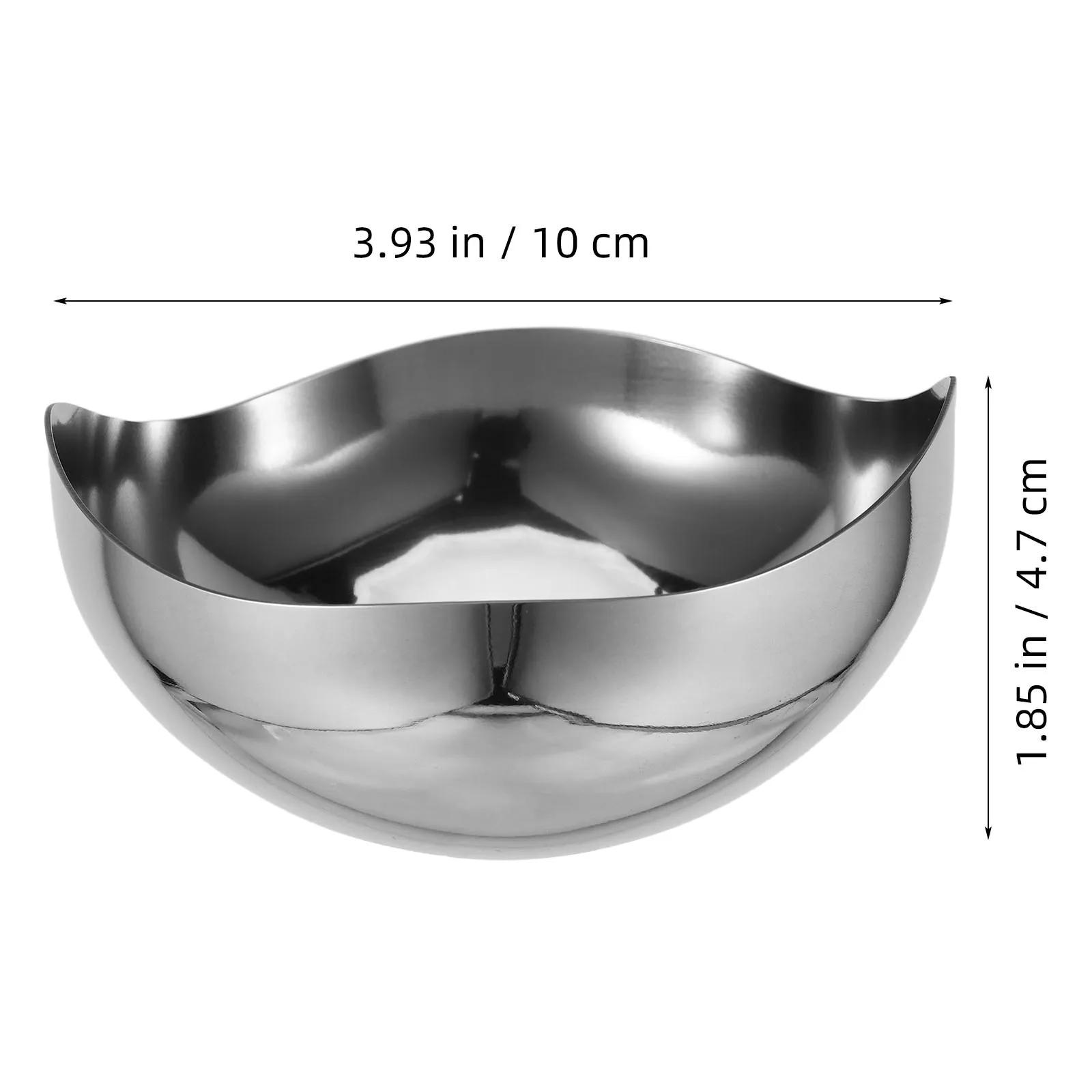 1 قطعة الفولاذ المقاوم للصدأ وعاء الفاكهة الجافة الثقيلة وعاء الوجبات الخفيفة للمطبخ المنزل فندق ريفي تخدم السلطانيات للمكسرات التوابل سلطة #5