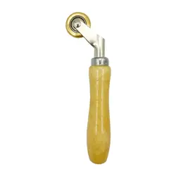 Brass Press Wheel Glue Laminating Tool Smoothing Wheel Pressure Roller Roll for Wallpaper Home Applicator Corner Kitchen