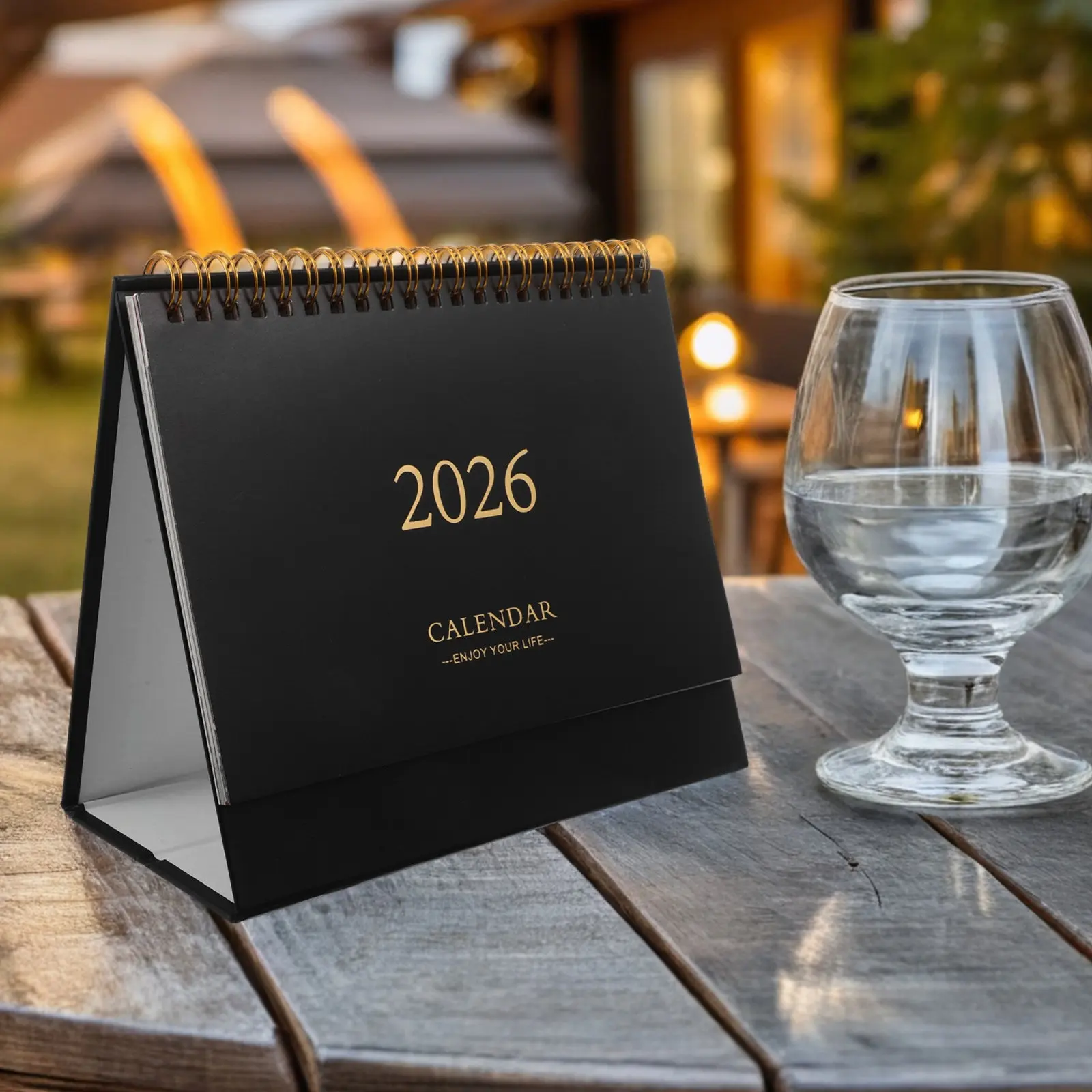 2026 Small Monthly Desk Calendar Mini Standing Flip Planner Thick Smooth Paper Elegant Minimalist Desktop Decoration Compact