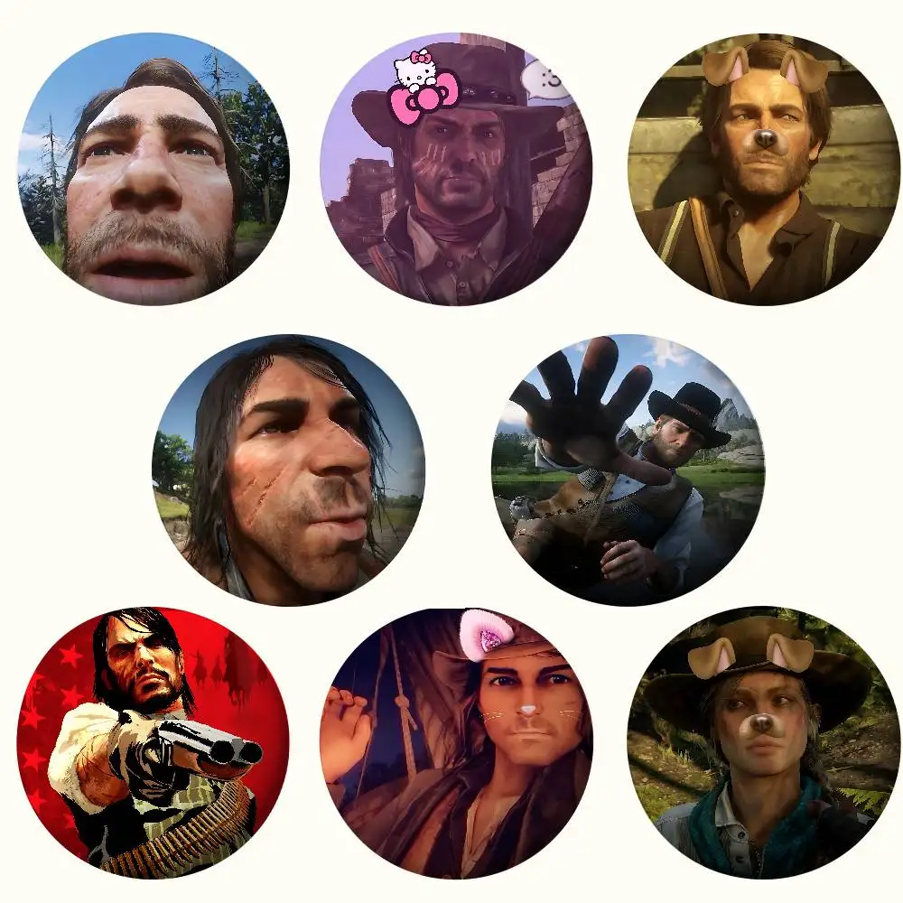 Game G-Red Dead-s Redemption 2 Badges Fans' Cartoon Lapel Pins Brooch Emblem Trinkets Gifts Folks Backpack Decor Jewelry Pieces