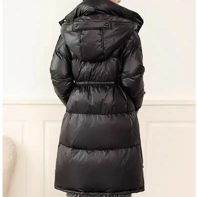 2026 Winter European Women's Down Jacket Loose Hooded Windproof Parker Thick Down Jacket