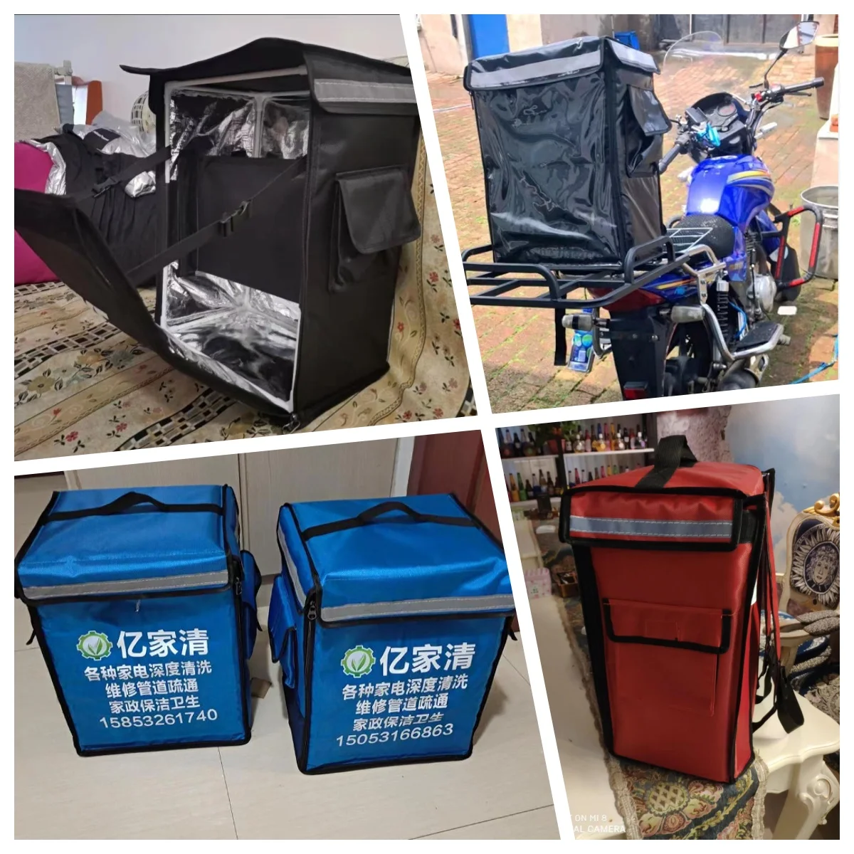 42L High-capacity Motorcycle Rear Shelf Delivery Box Insulated Refrigerated Outdoor Camping Portable Waterproof Layered Food Box