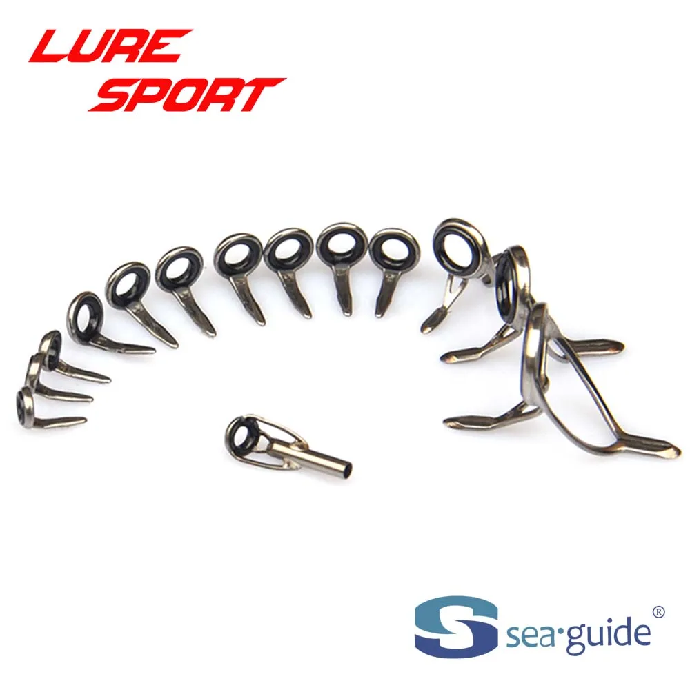 SeaGuide 14Pcs Spin Guide Set LS Ring Stainless Steel SXBLSG10 SXMLSG SXULST Rod Building component Repair DIY Accessory