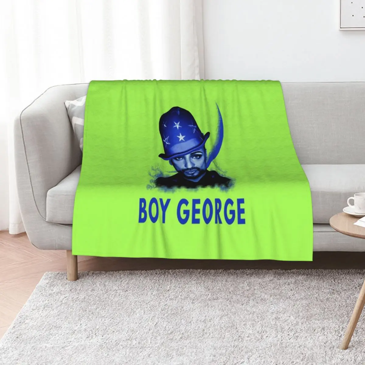 Singer Boy George-blue Throw Blanket Luxury St Blankets For Sofas Luxury Designer Luxury Single Cute Plaid Blankets