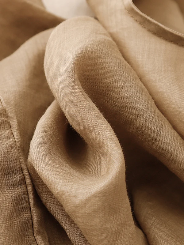 เสื้อคลุมคาร์ดิแกนผ้าลินินผสมคอตตอนลายมัดย้อมทรงหลวม แขนยาว สไตล์เรโทร สำหรับผู้หญิง ใส่สบายในฤดูร้อน คอวี  หลากสี