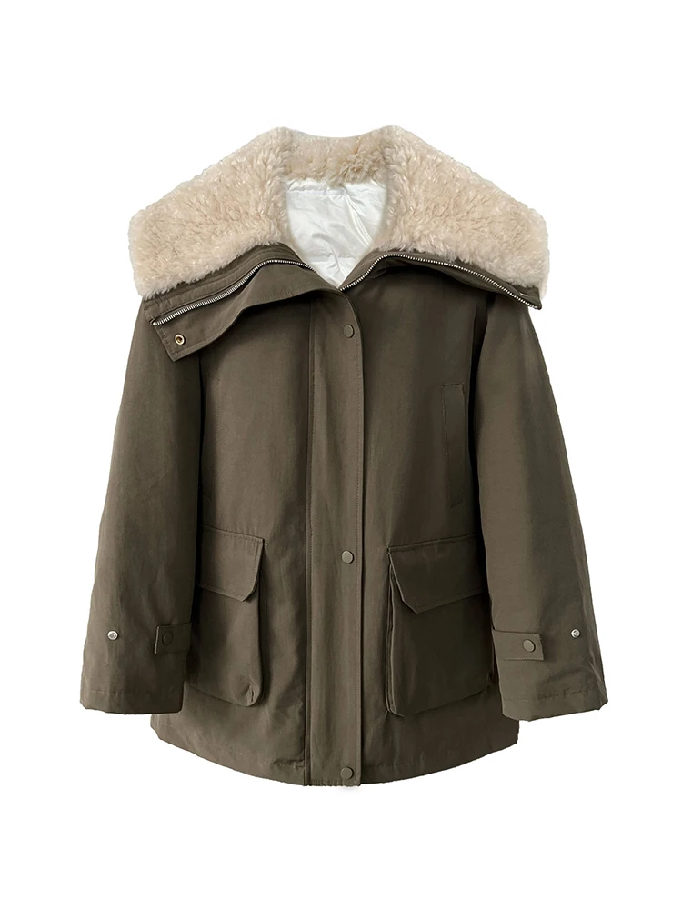 معاطف FANAN كلاسيكية سميكة ودافئة للنساء بتصميم من الفرو الصناعي ملابس خارجية أنيقة سترة عصرية شتوية جديدة #5