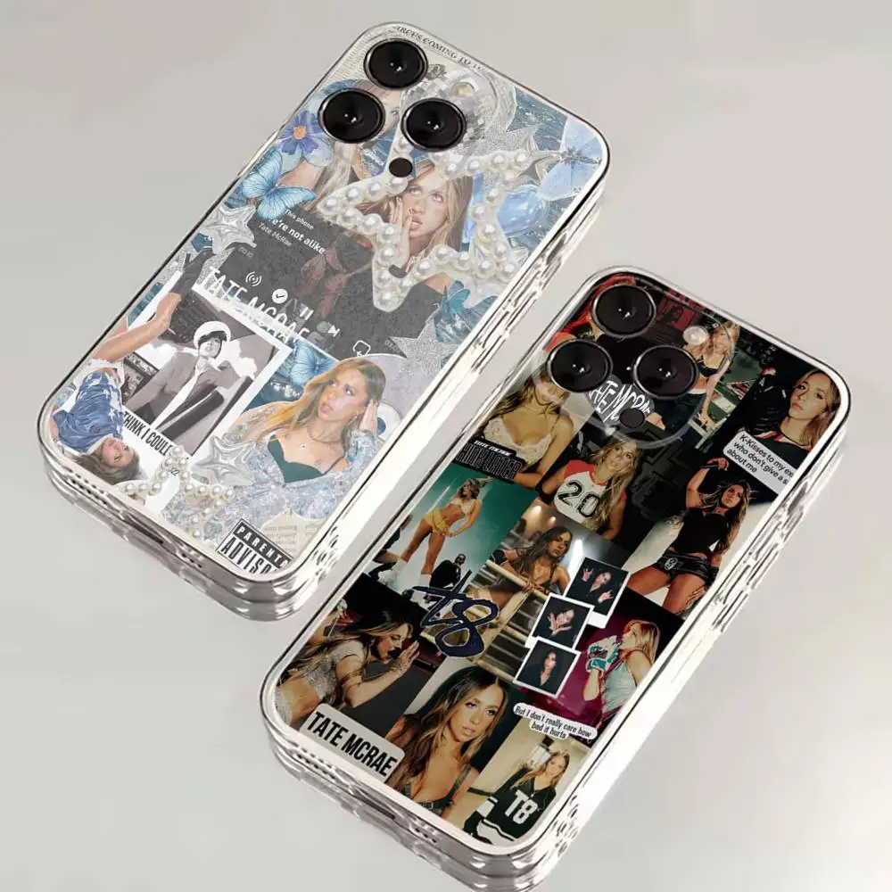 

Singer Cool T-Tate McRae Phone Case For iPhone 16,15,14,13,12,11 Plus,Pro,Max,XR,XS,Plus,E,SE4,Mini Transparent Soft Cover