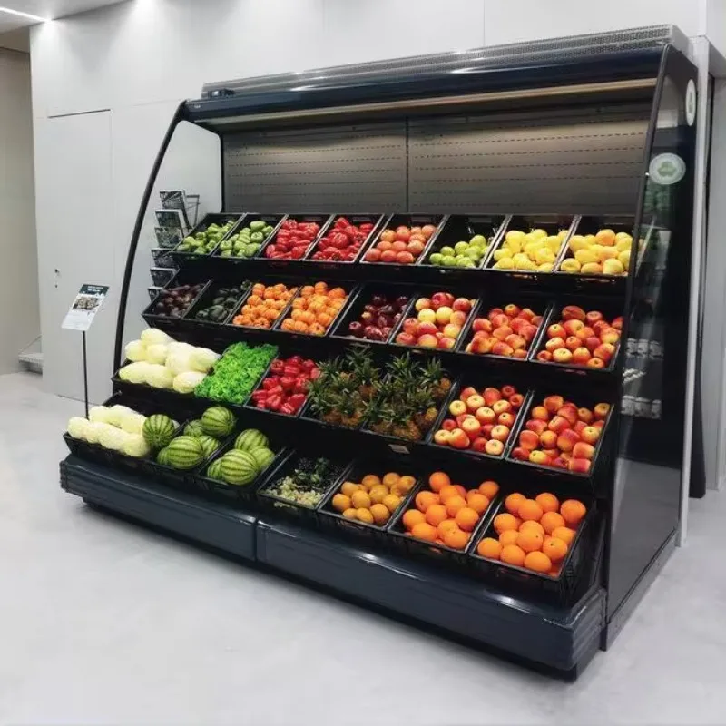 

Supermarket Plug-in Open Type Multideck Display Cabinet Refrigerator for Vegetables and Fruits Storage