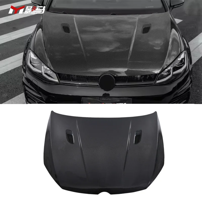 

Suitable for Volkswagen Golf 7/7.5 carbon fiber hood MK7 car hood appearance modification