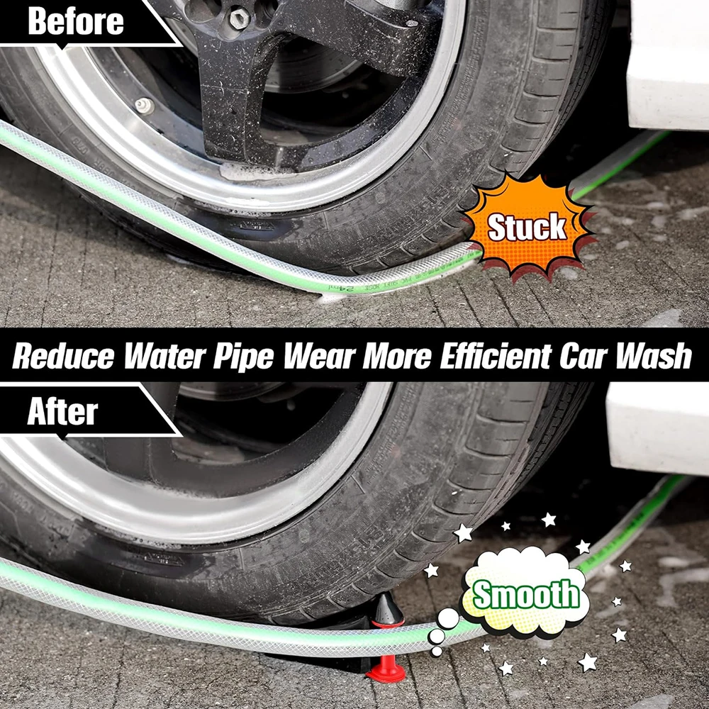 دليل خرطوم إطارات السيارة للغسيل والتفصيل ، منع غسالة الضغط ، عالقة تحت الإطارات ، 4 أسطوانة