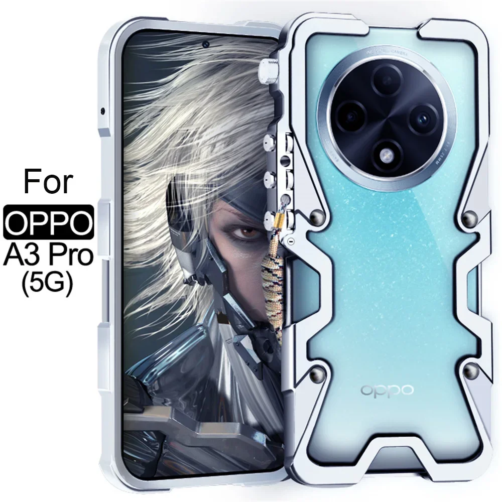 

Shockproof Metal Bumper Case For OPPO A3 Pro Case Aluminum Frame Cover Ultra Light Funda For OPPO A3 Pro Case Coque