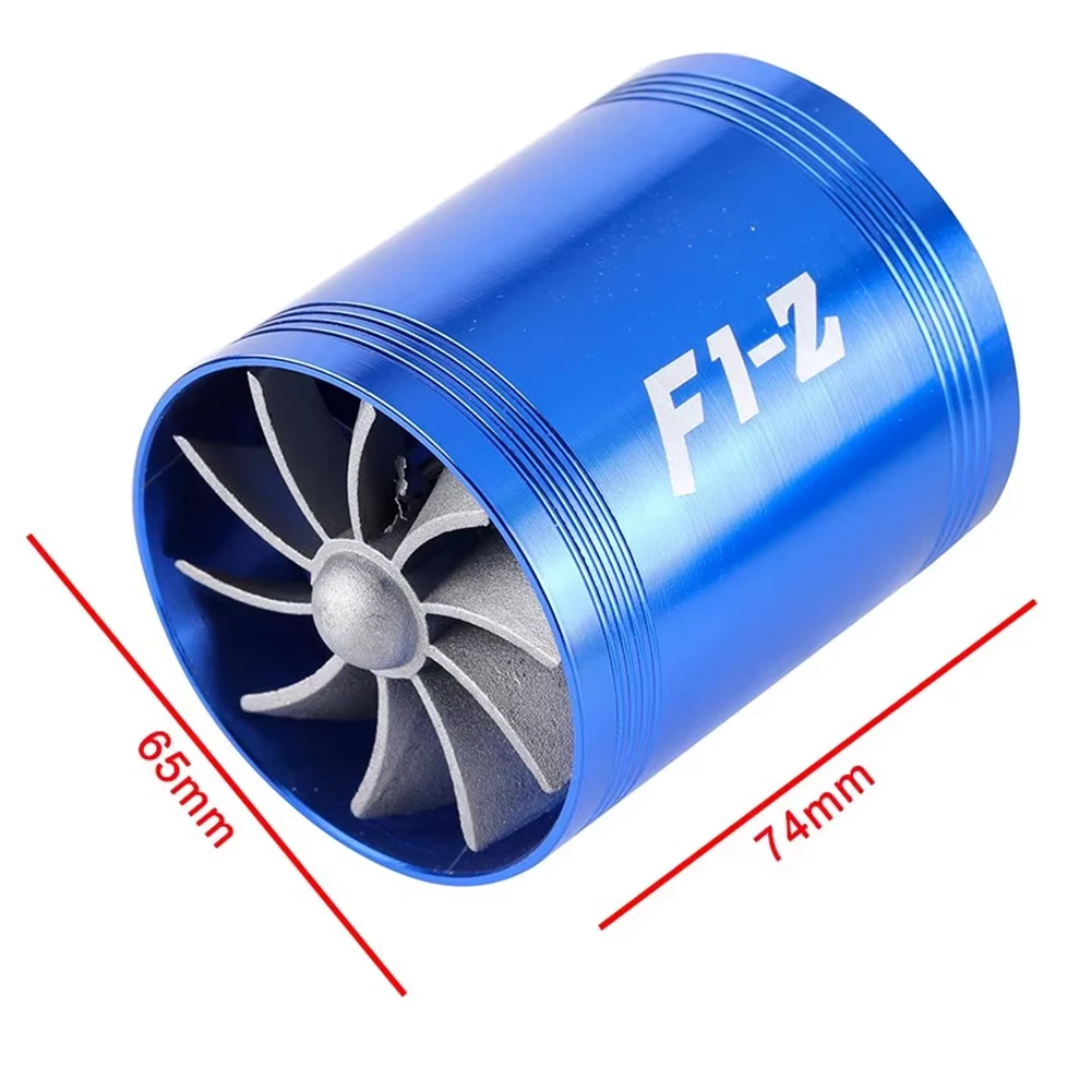 Double Car Turbine Supercharger Turbo Charger Air Intake Turbine Gas Fuel Saver Fan Car Supercharger Turbo Auto Replacement Part