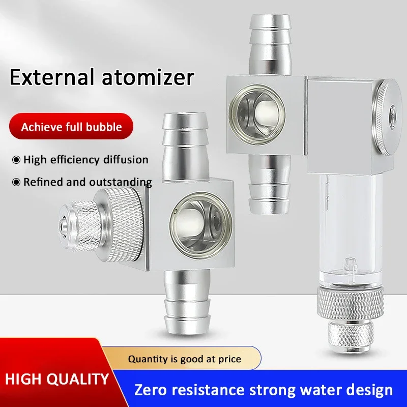 

12mm/16mm Aquarium External CO2 Diffuser Aluminum DIY CO2 System Atomizer Set Bubble Counter for Fish Plant Grass Stainless