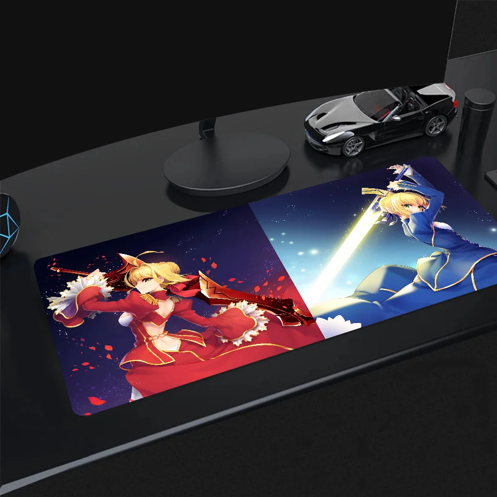 Anime Girl S-Saber Mousepad com Pad, Stitch Padding Mat, Acessórios para Jogos, Prime Gaming, XXL