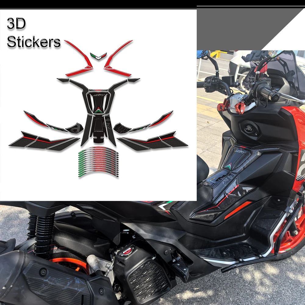

For Aprilia SR GT 125 200 Motorcycle Sport Replica Body Protector Fairing Shell Fender Accessories Parts 3D Stickers Decals