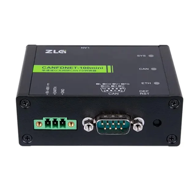 ZLG Car Ethernet to CANFD Bus Analyzer High-performance Industrial RJ45 to Data Converter CANFDNET Series CANFDNET-100mini