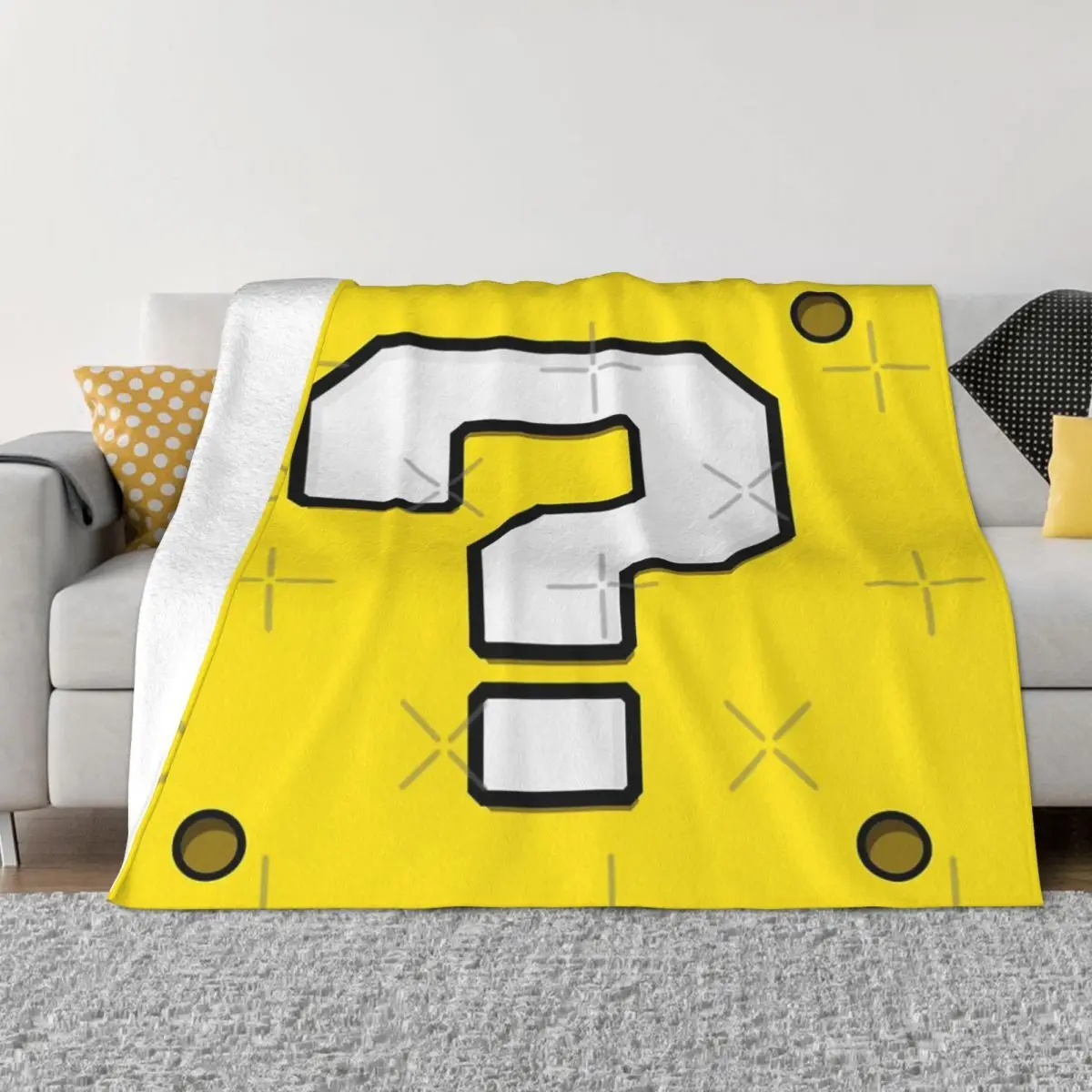 Question Block Anime Knee Blanket Winter Blankets Blankets And Throws Throw Blanket