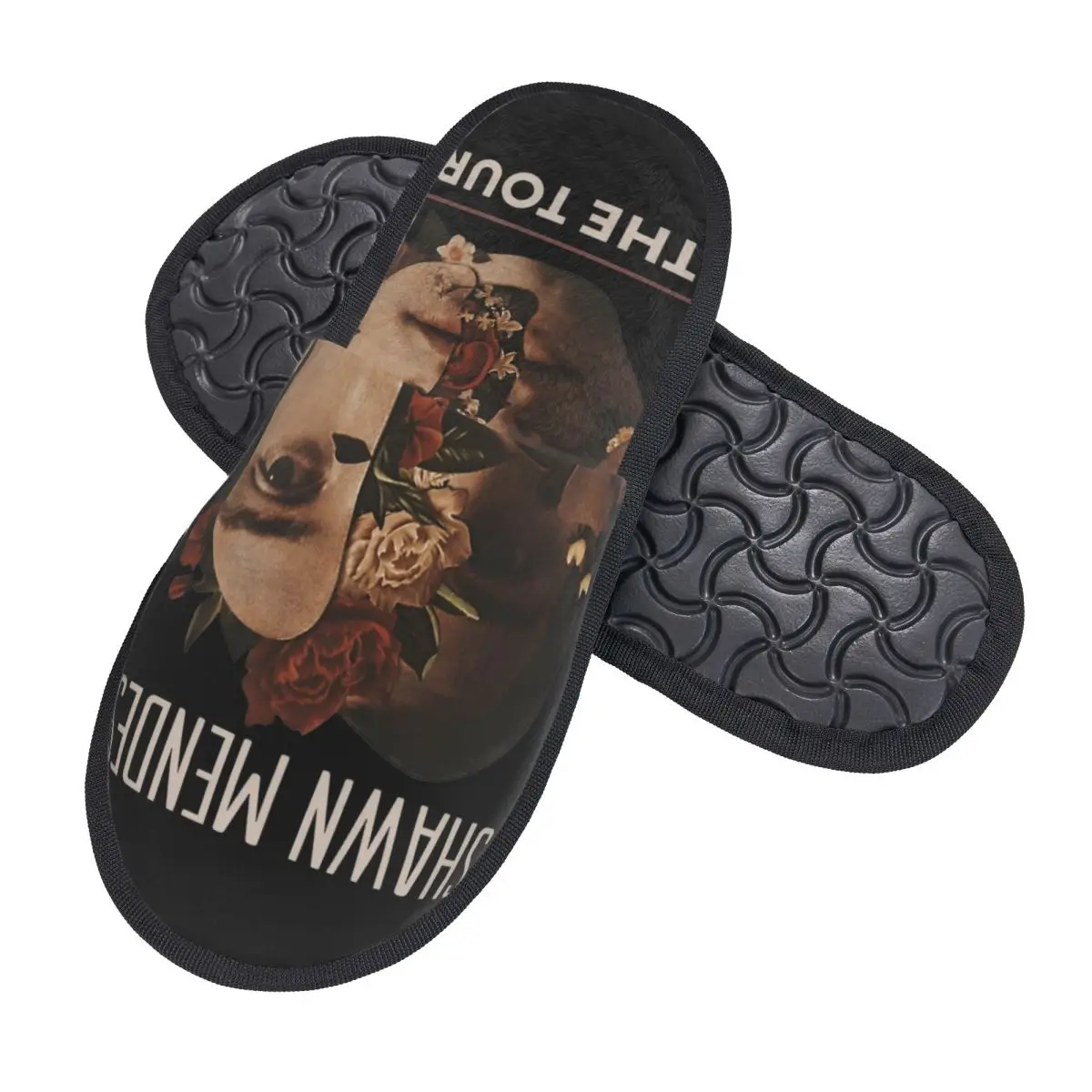 Winter House Cotton Slippers Shawn Mendes Singer The Tour Household Fur Slides Slippers Indoor Rock Music Soft Non-slip Slides