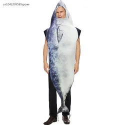 Unisex lustige Hai Fisch Männer Cosplay Kostüme Requisiten für Erwachsene Karneval Party Phantasie Dress Up Schwamm Bühne Performance Outfits