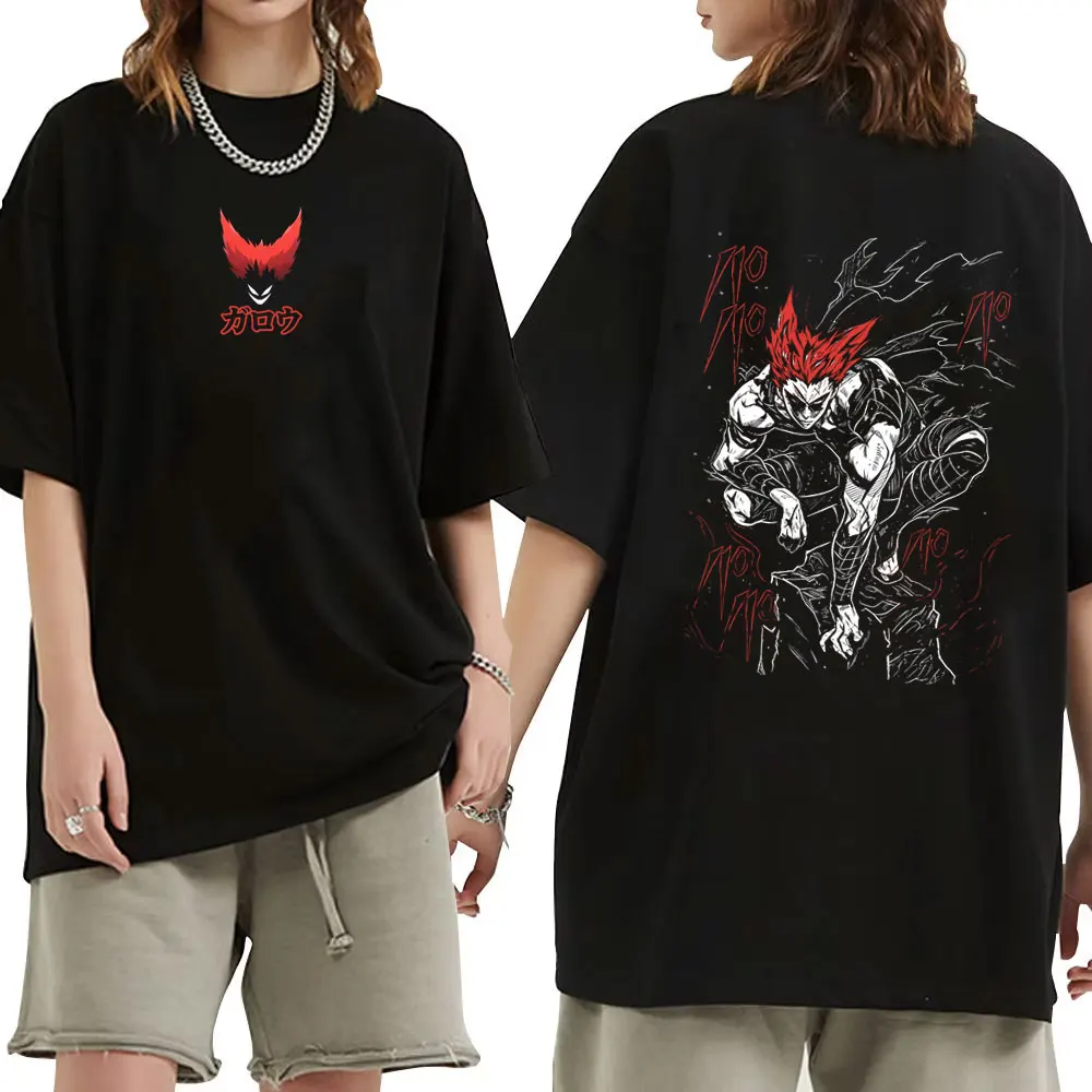 Hot Anime One Punch Man Graphic T-shirt Manga Garou Print Short Sleeve T Shirts Men Women Fashion Vintage Oversized Streetwear