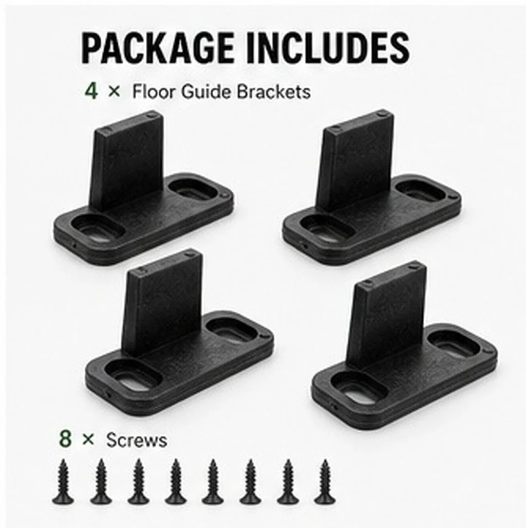 4Pcs Sliding Closet Door Floor Guide Bracket Sliding Fittings Track Floor Guide For Sliding Barn Closet Doors Sliding Hardware