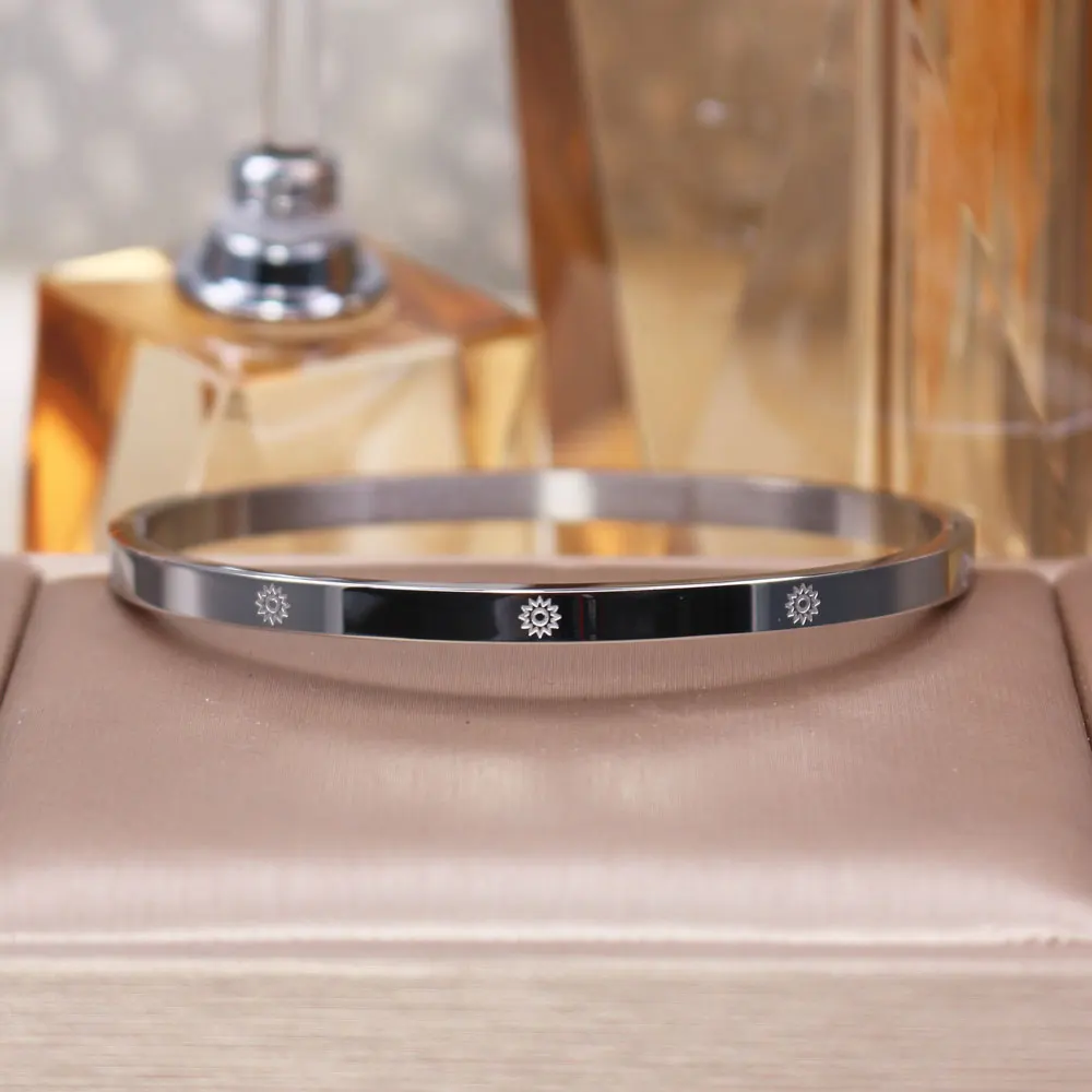 Best-Selling Jewelry Sun Graphics Stainless Steel Bracelets Parent-Child Series Love Bangle for Women Party Gifts Wholesale