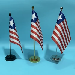 SKY FLAG Bandera de escritorio Liberia poliéster nacional