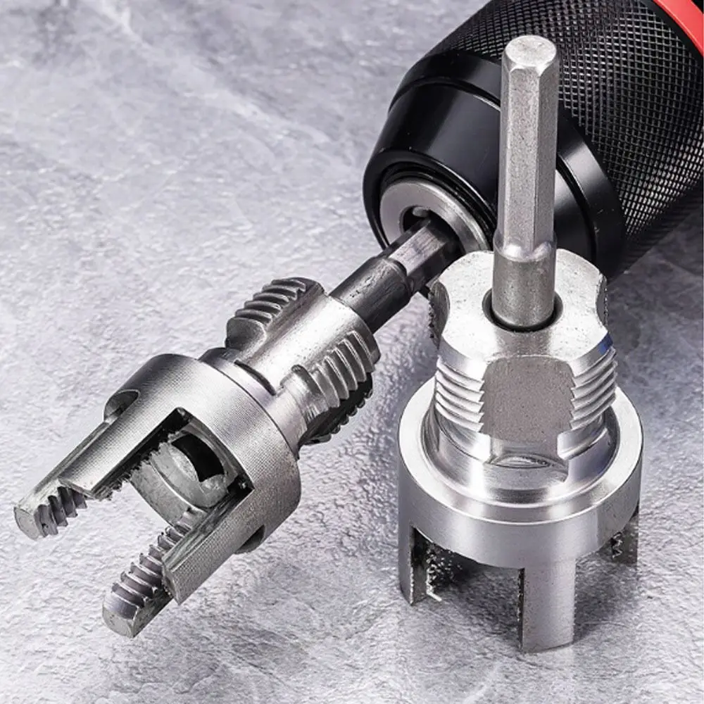 Portable 4/6 Points PVC Pipe Threader Kit Internal/External Thread Fast Thread Tap Pipe Threader Waterpipe Tapping Tool